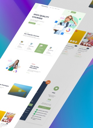 School Victory - html and css template with source code free download for school