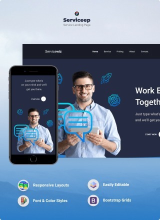 Serviceep - Figma landing page Template