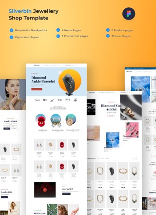 Silverbin - Jewellery Ecommerce Figma Template