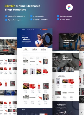 Silvrbin - Mechanic Ecommerce Figma Template