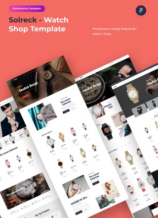 Solreck - Watch store Ecommerce Figma Template