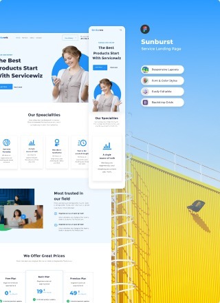 Sunburst - Figma Landing Page Template