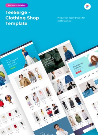 TeeSerge - Clothing Ecommerce Figma Template