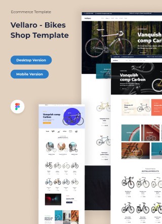 Vellaro - Bikes Ecommerce Figma Template