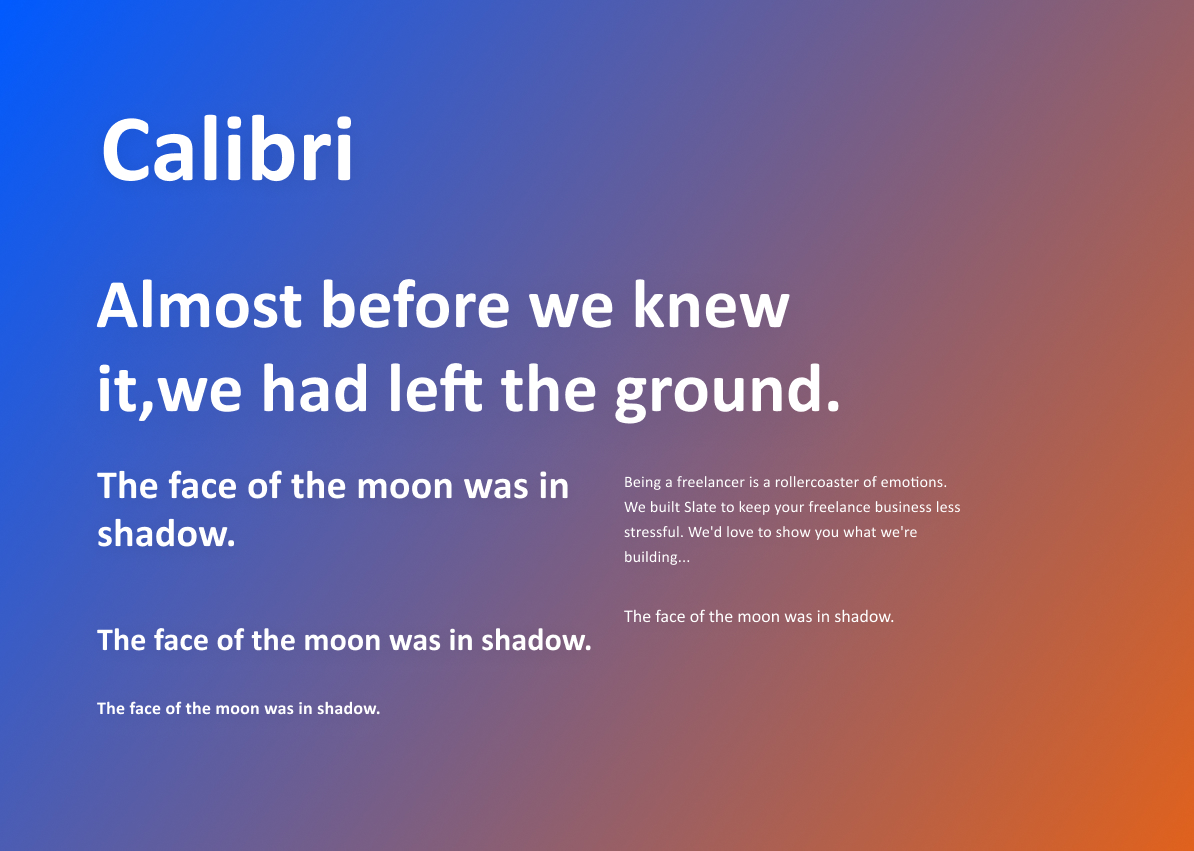 calibri Thumbnail
