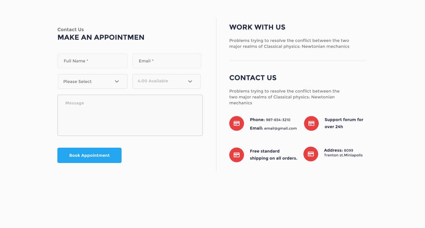 desktop view contact ui element preview 9