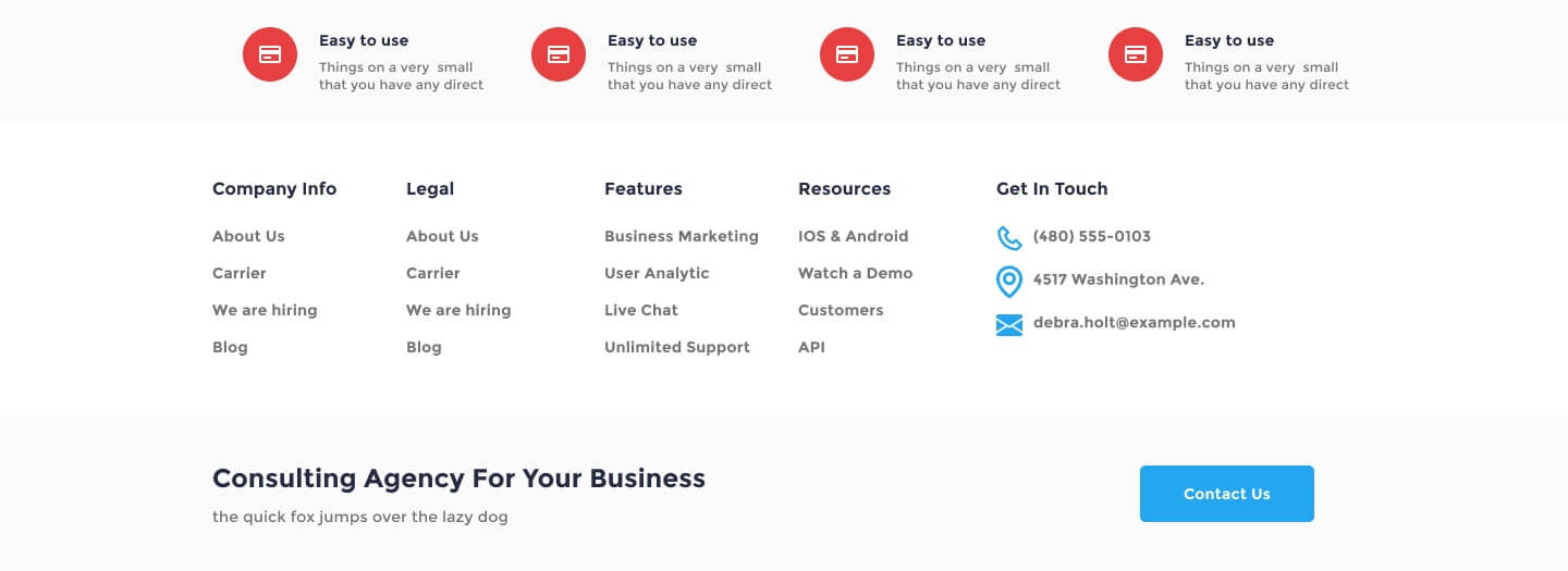 desktop view footer ui element preview 3