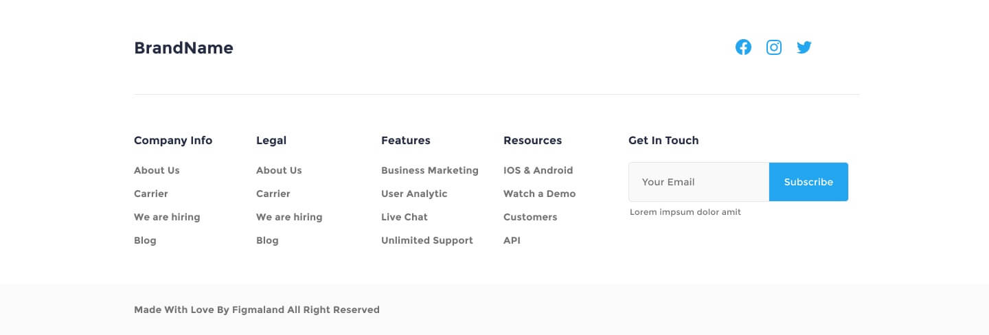 desktop view footer ui element preview 6
