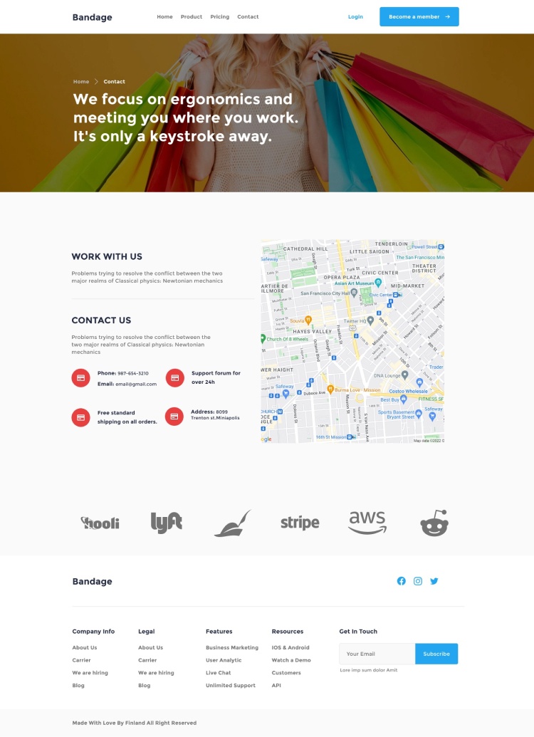 desktop view contact web page preview 1