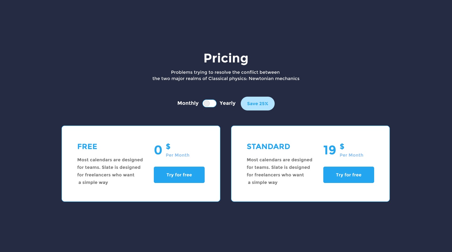 desktop view pricing ui element preview 6