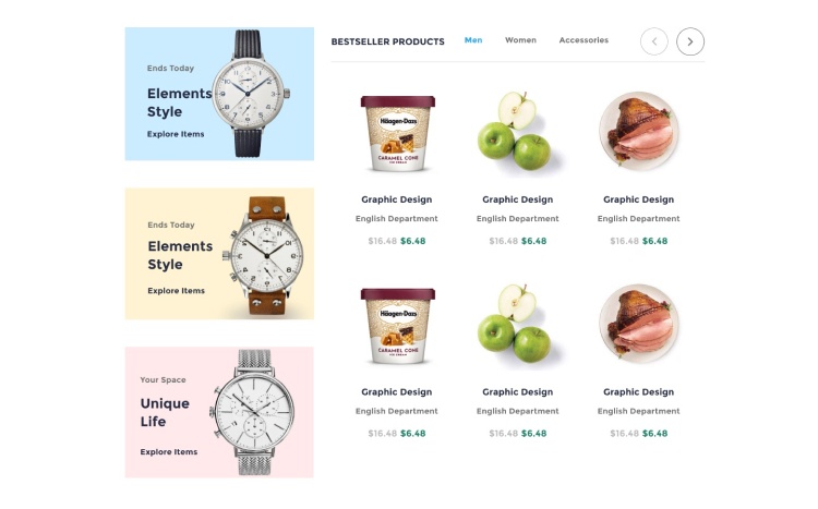 desktop view product card ui element preview 9