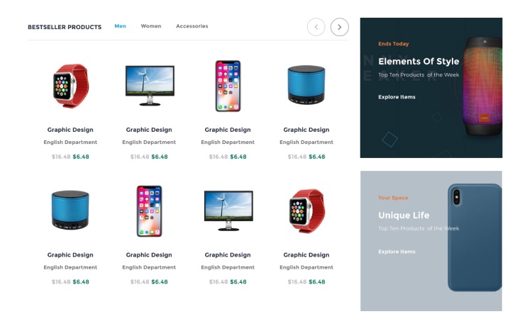 desktop view product card ui element preview 10