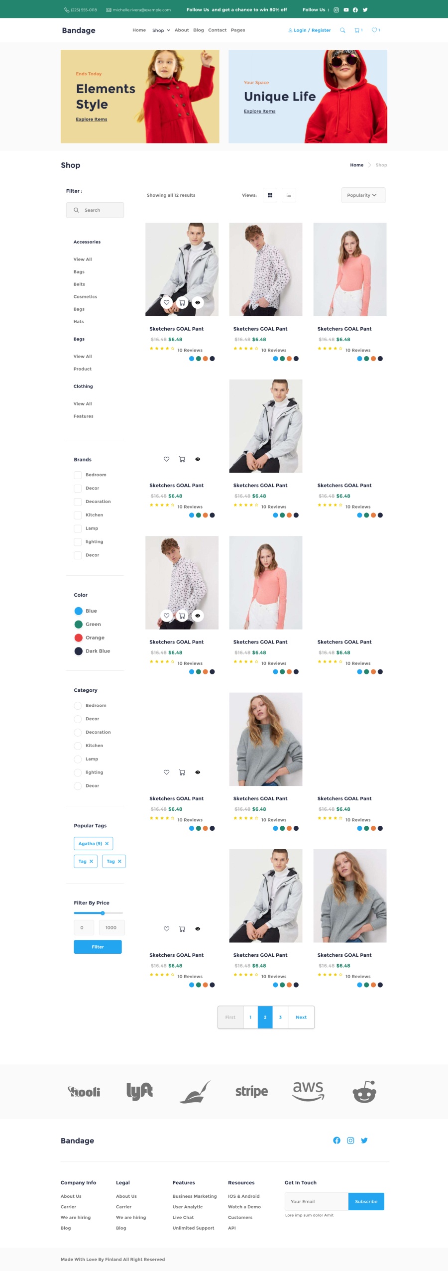 desktop view shop web page preview 2