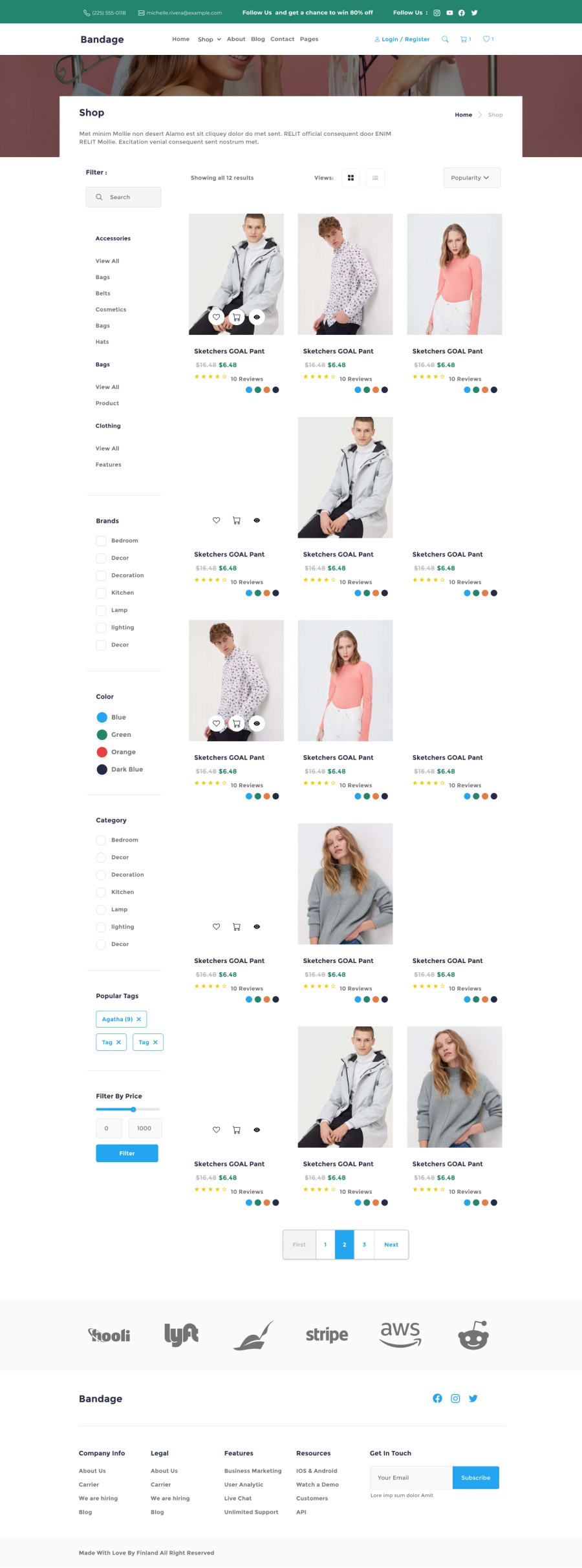 desktop view shop web page preview 3