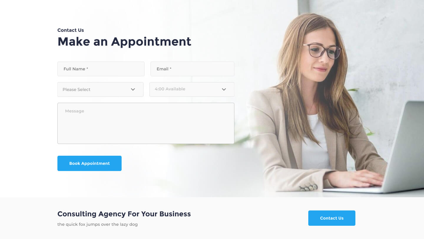 desktop view contact ui element preview 1