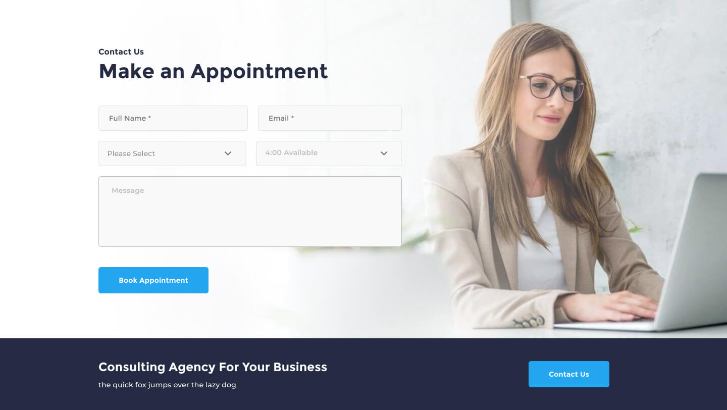 desktop view contact ui element preview 6