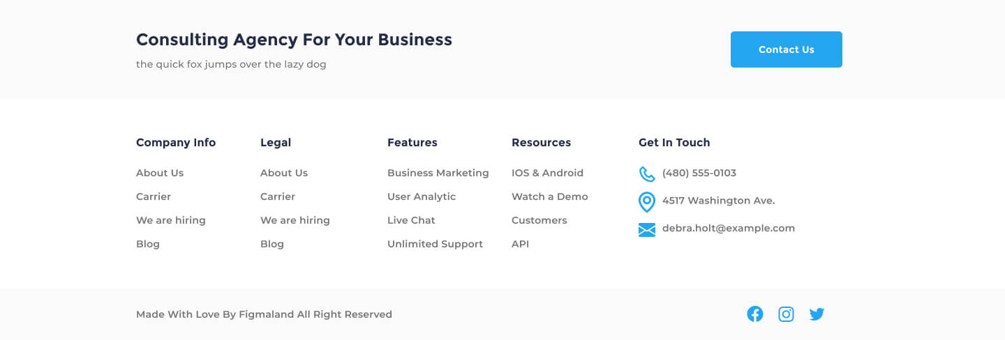 desktop view footer ui element preview 2