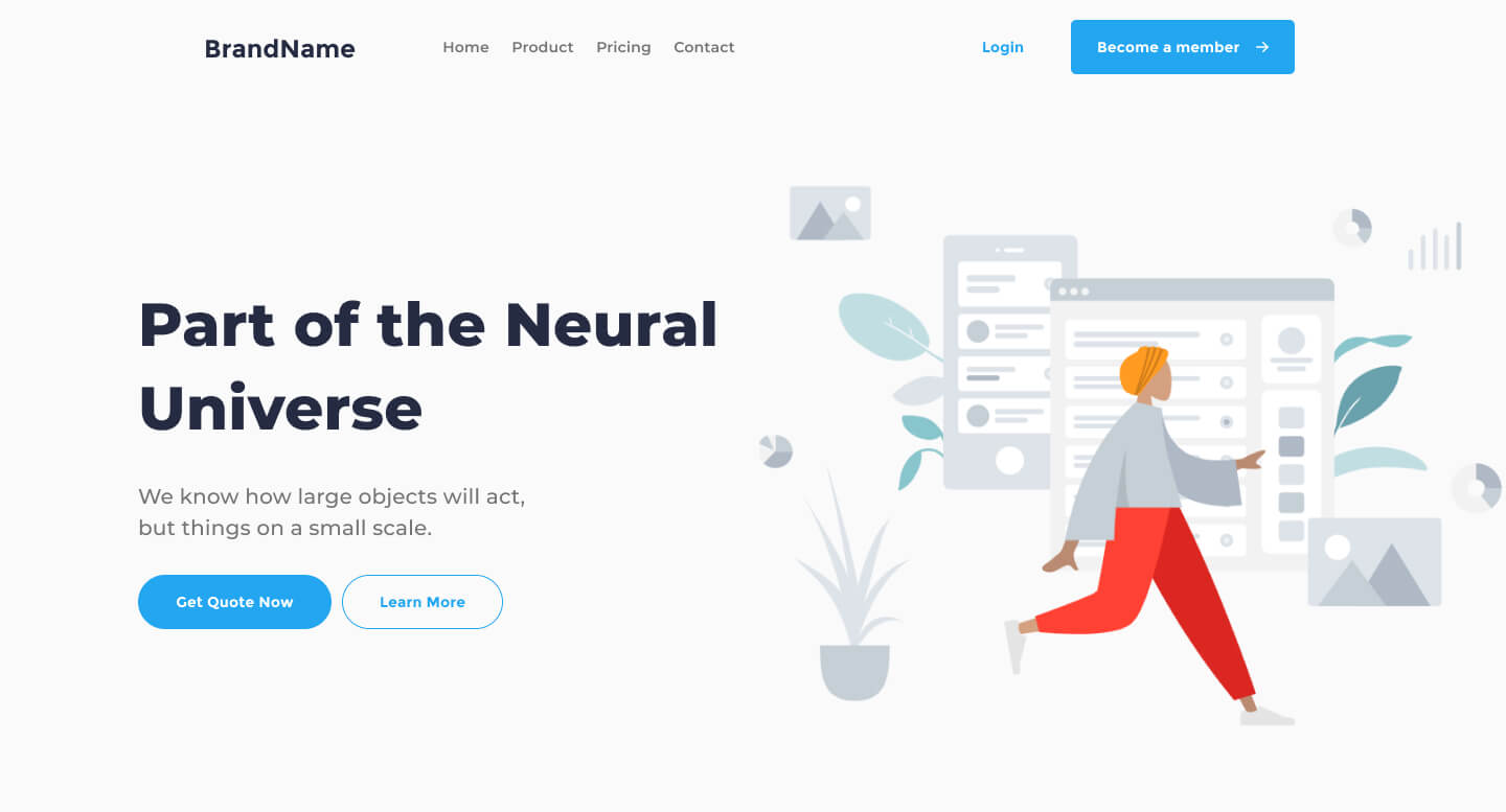 desktop view header ui element preview 11