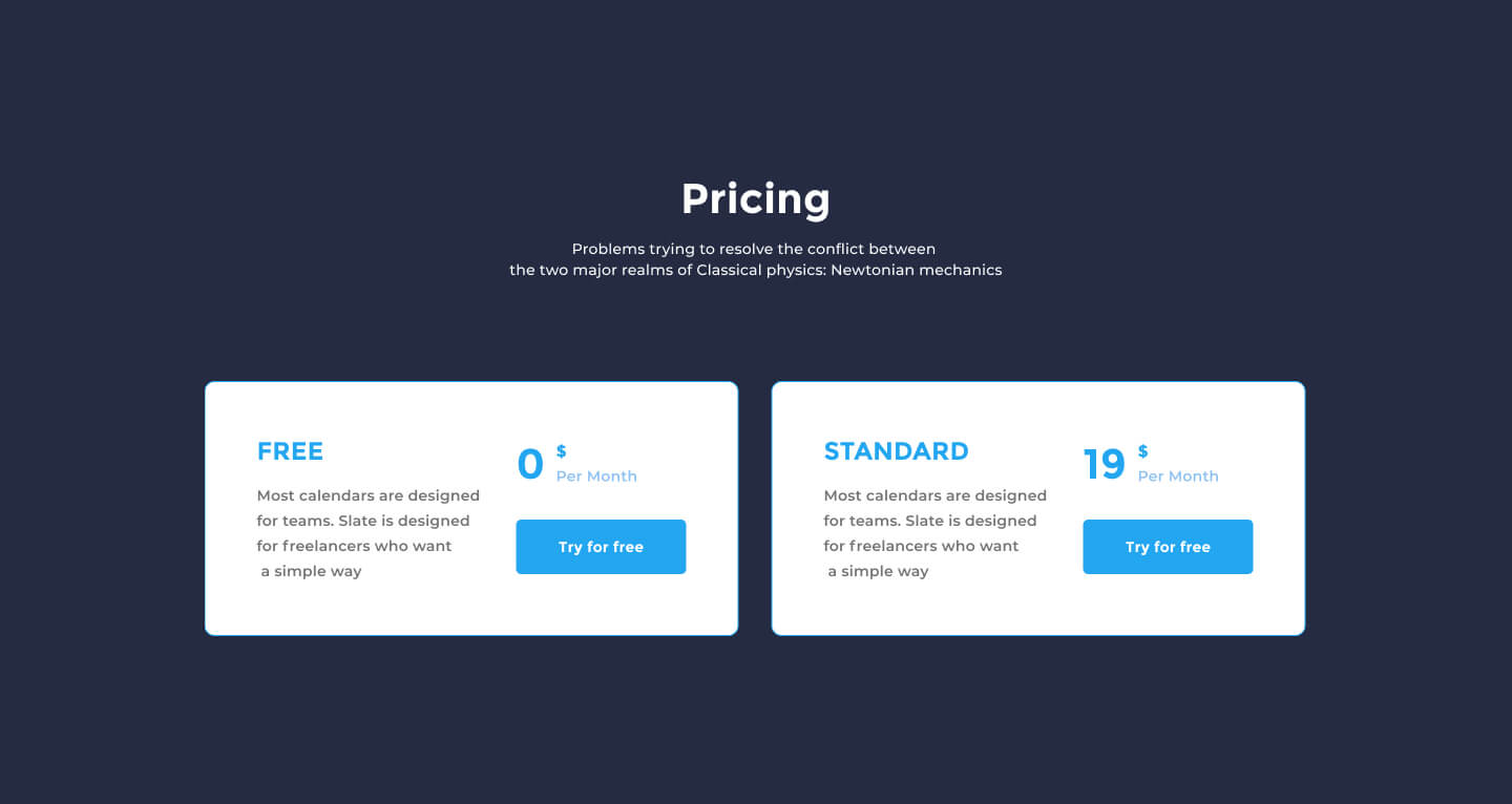 desktop view pricing ui element preview 6