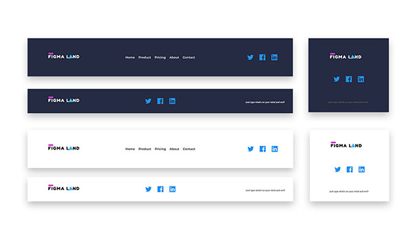 ui kit footer ui element preview 1
