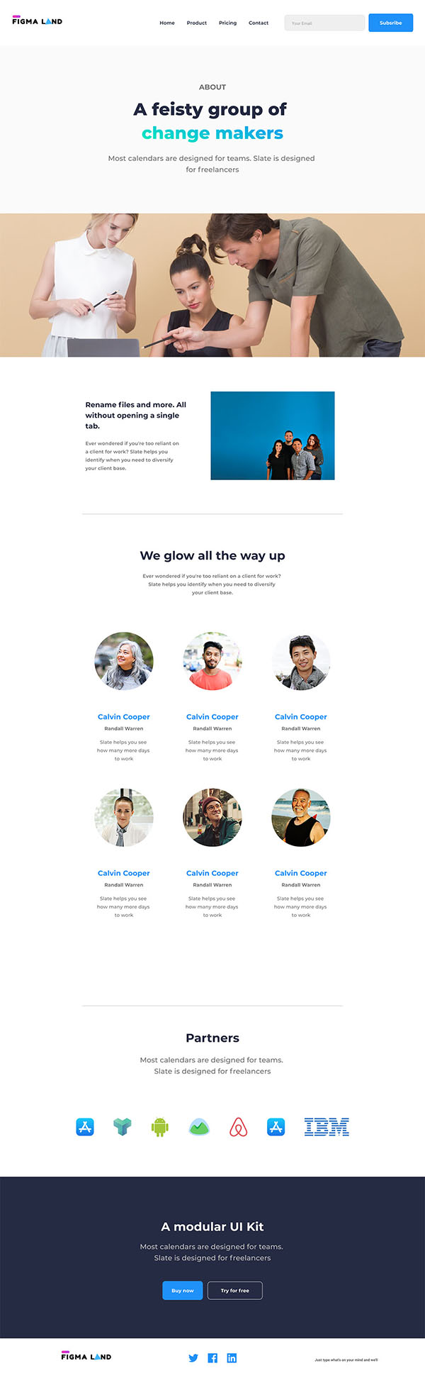 ui kit web page demo 6