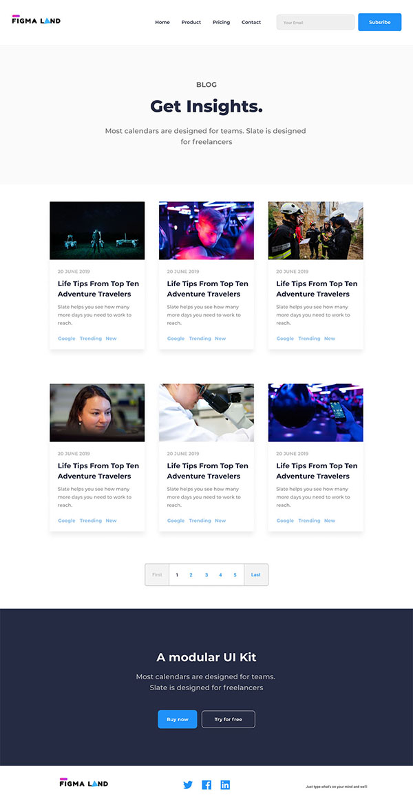 ui kit web page demo 4
