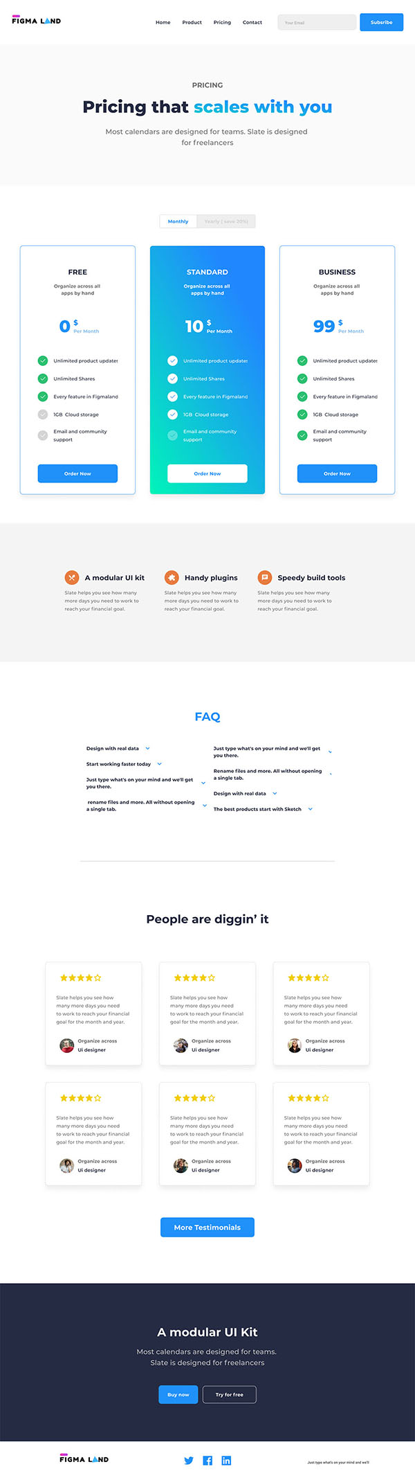 ui kit web page demo 3